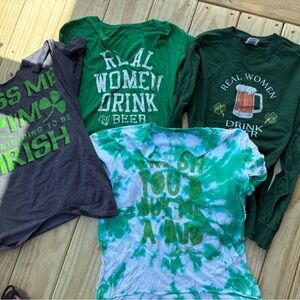 Green and Gray Kids Graphic Tees